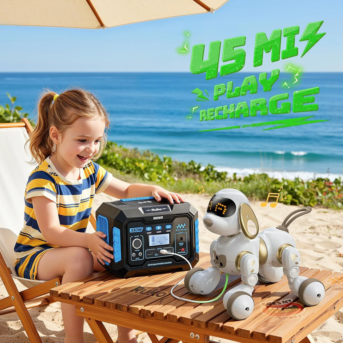18011 Smart Robot Dog, Interactive Puppy Pet with 30 LED Expressions