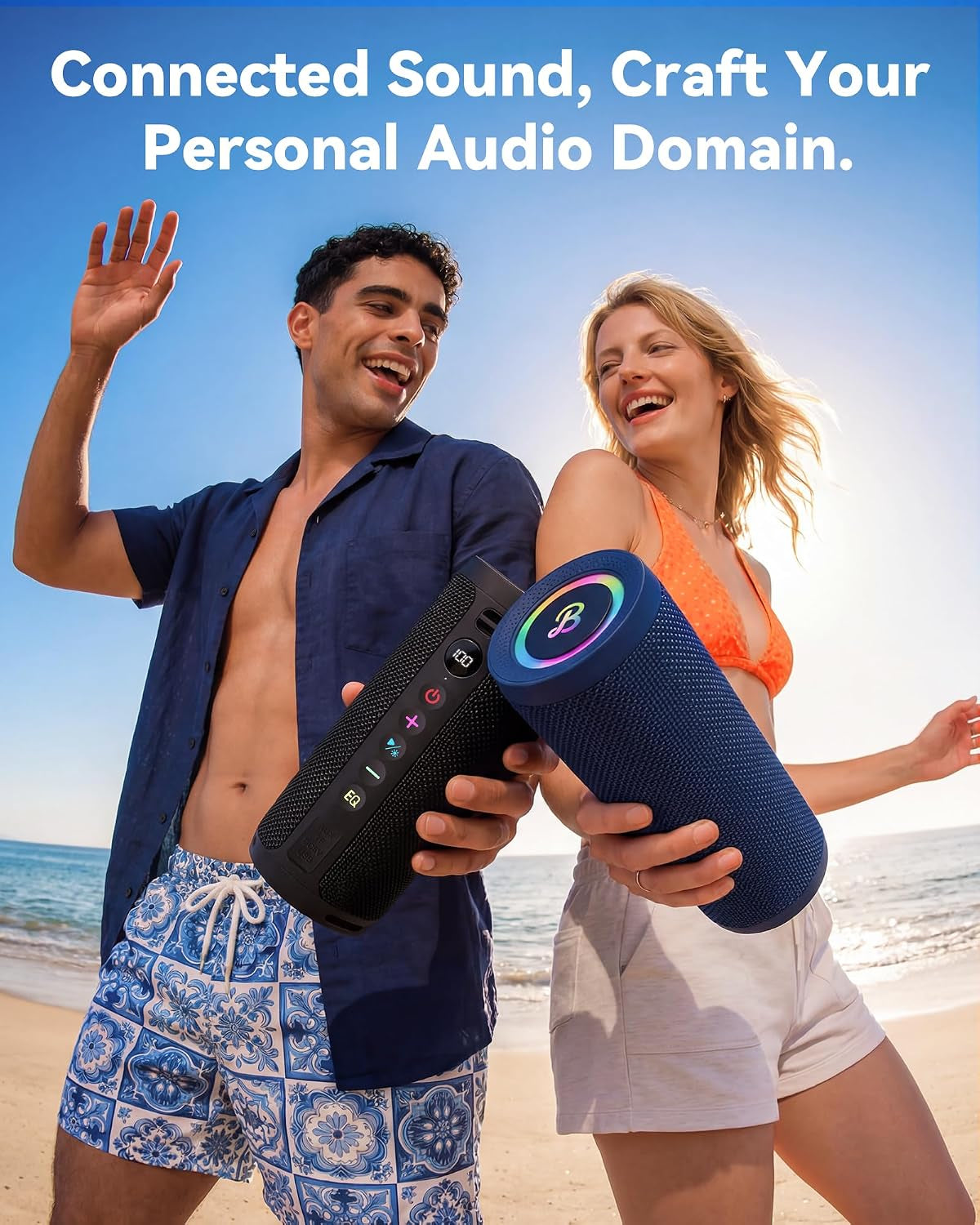 Roar 3 Portable Bluetooth Speaker,Ipx6 Waterproof,20W