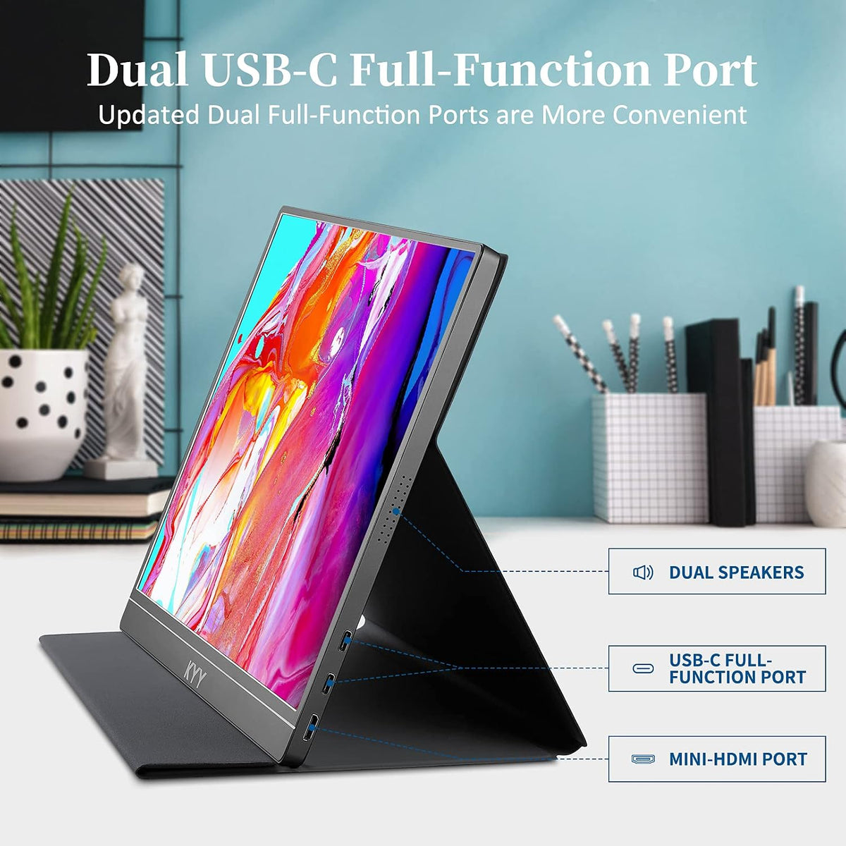 ViewGo 15.6in 1080p Portable USB-C Monitor view 2