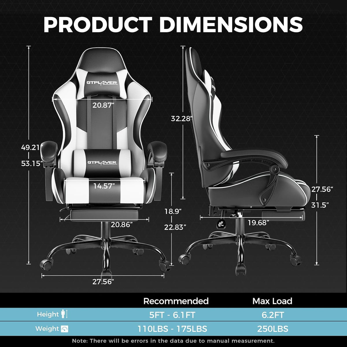 ThroneX Gaming Chair with Footrest & Lumbar Support
