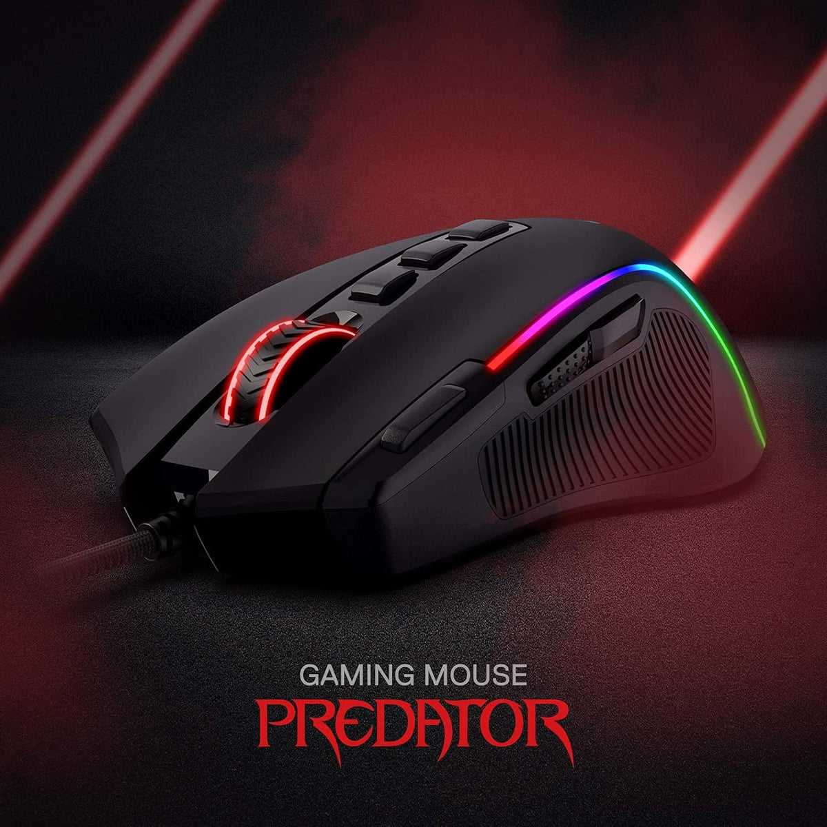 M612 Wired RGB Optical Gaming Mouse 8000 DPI Remapping Keys