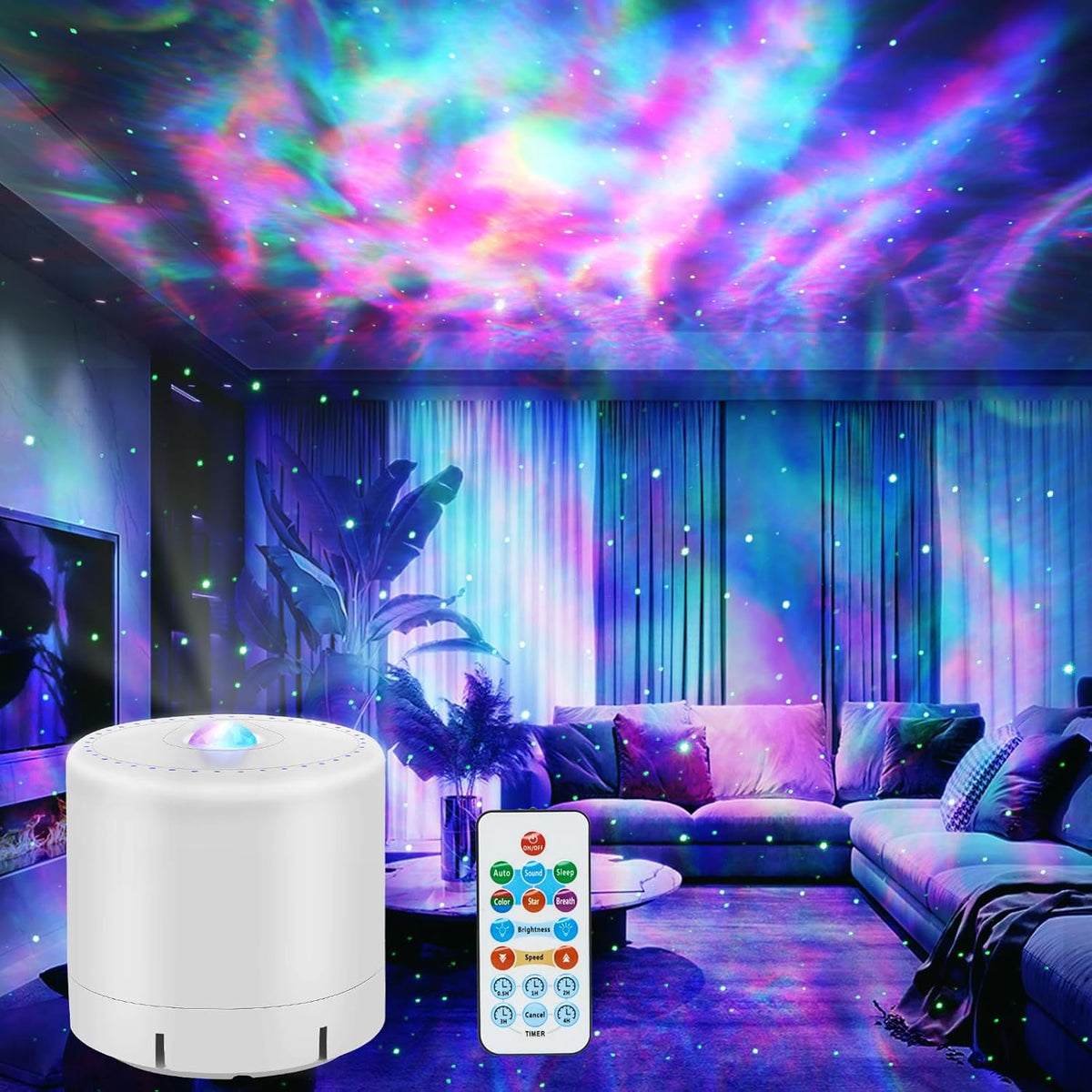 Galaxy Projector,Star Projector with Timer and Remote Control for Adults Bedroom Decoration, Party,Star Night Light
