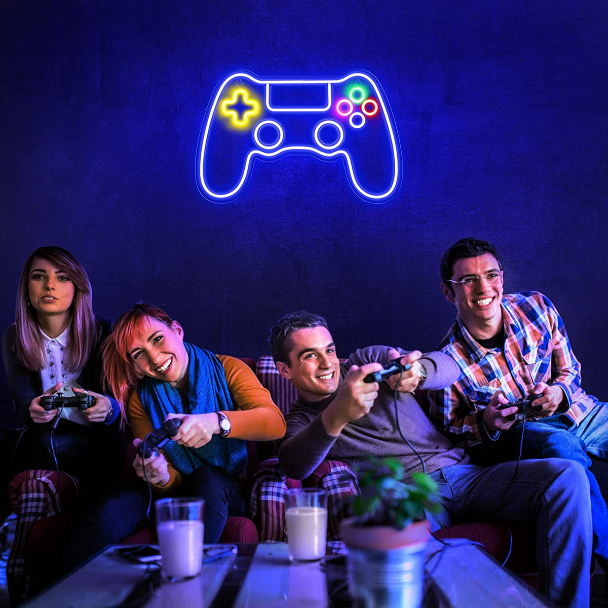 Gamer Neon Sign, Game Controller LED Sign for Gaming Room Decor - Game Neon Sign for Teen Boy Room Decor - Best Gamer Gifts for Boys, Kids