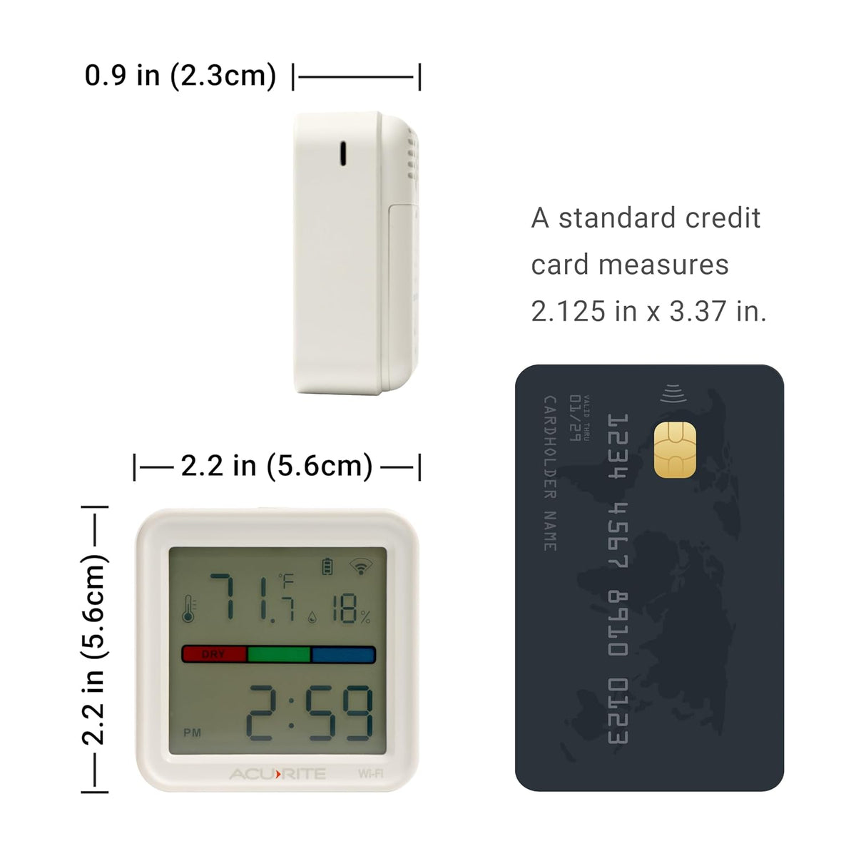 (17017M) Smart Wi-Fi Indoor Comfort Meter for Temperature/Humidity