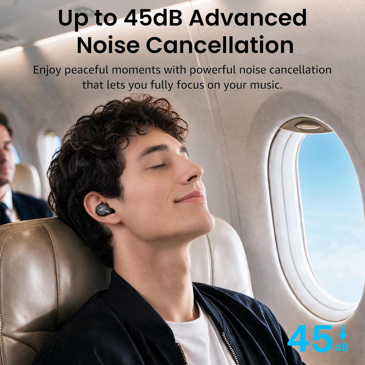 NC9 Hybrid Active Noise Cancelling Wireless Earbuds, 60H, LED Display