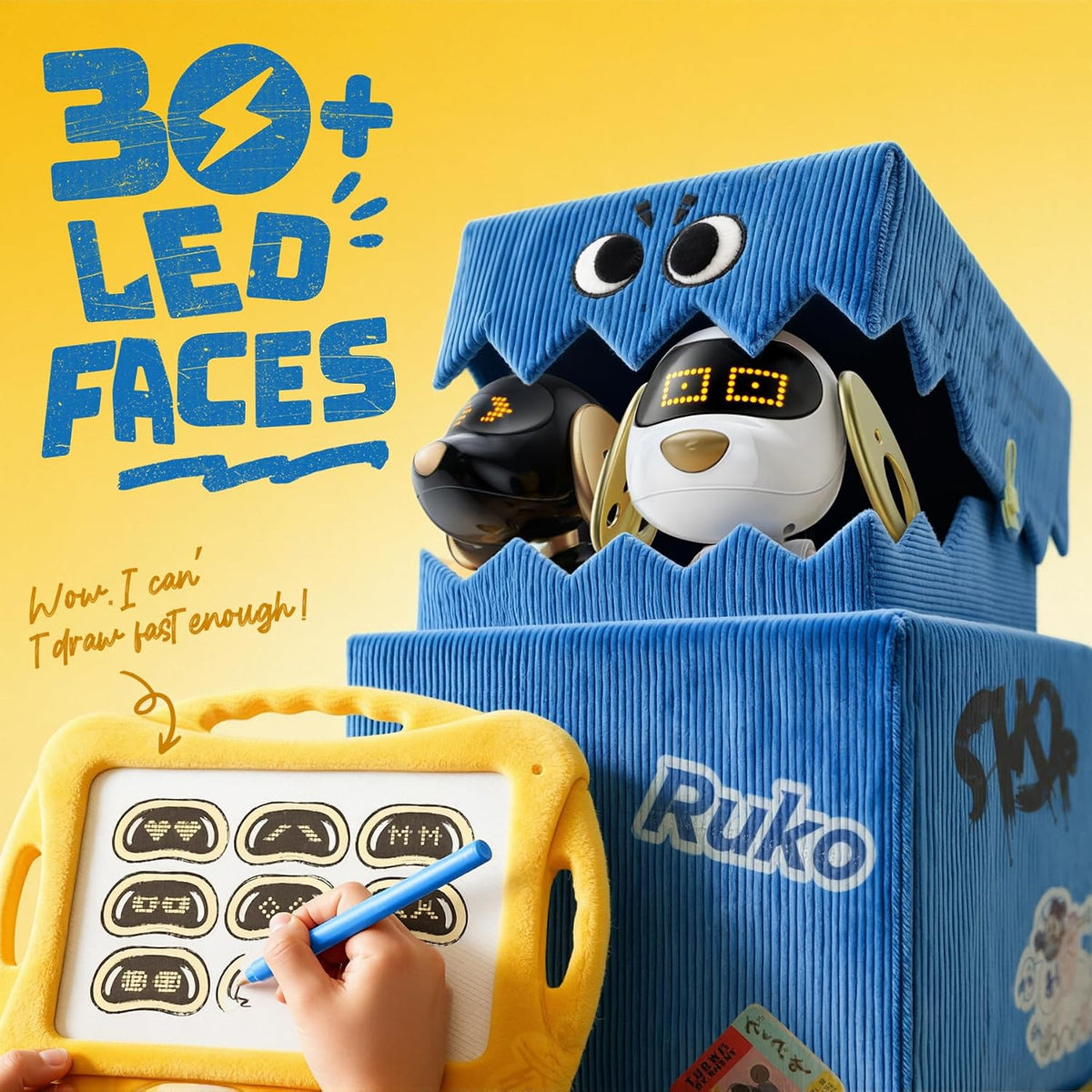 18011 Smart Robot Dog, Interactive Puppy Pet with 30 LED Expressions