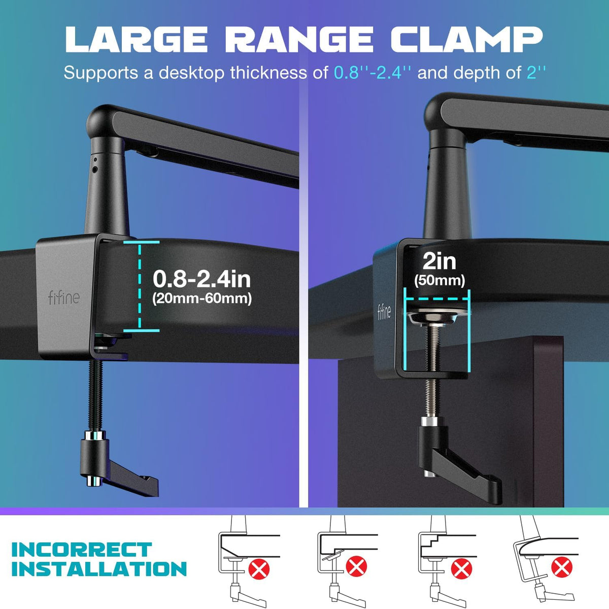 BM88 Low Profile Microphone Boom Arm Stand for Gaming Streaming