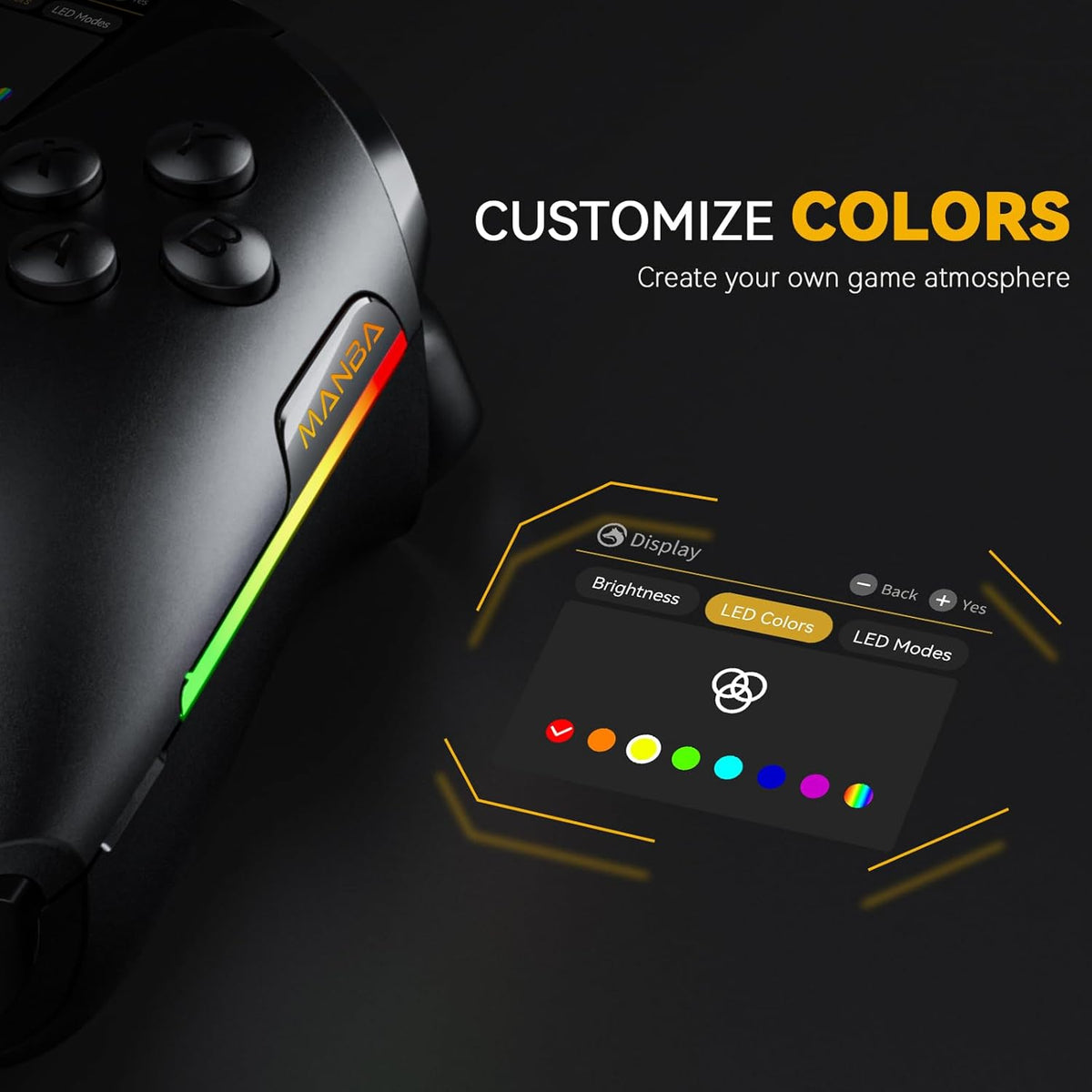 one Interactive Screen Wireless Gaming Controller (Black)