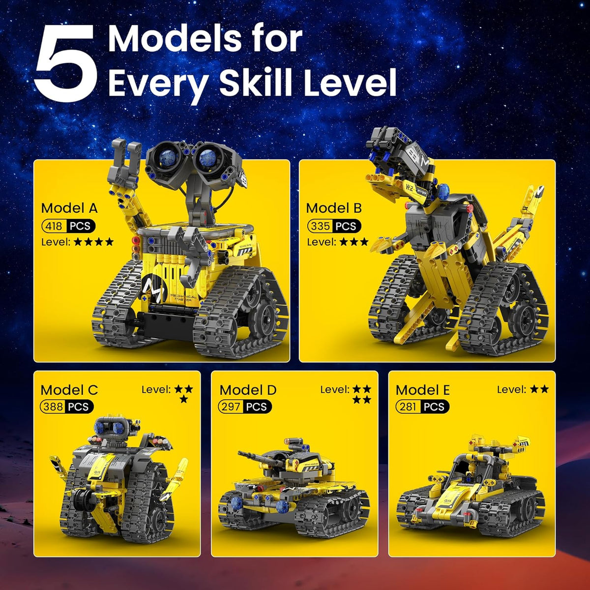 STEM Robot Building Kit with Remote Control Gifts for Boys 8-13