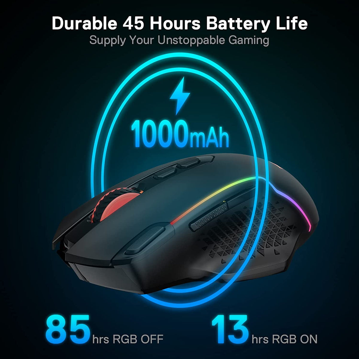 M810 PRO Wireless RGB Gaming Mouse 10000 DPI Remapping Keys