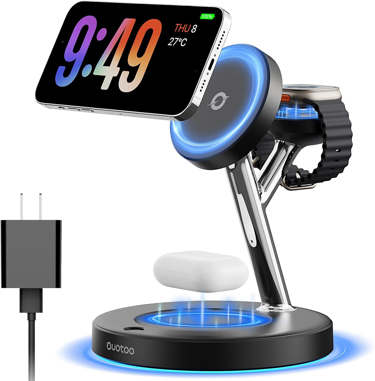3-in-1 MagSafe Wireless Charger Stand for iPhone