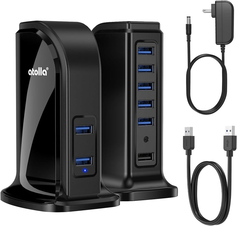 PortTower 7-Port Powered USB 3.0 Hub