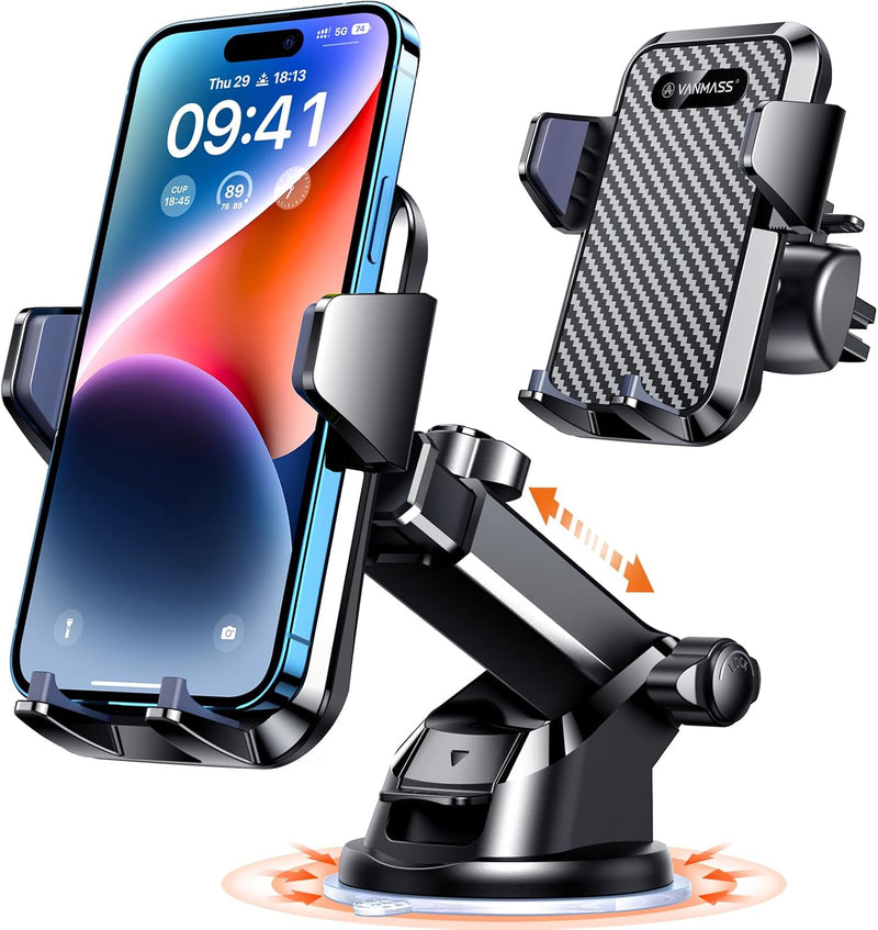 GripDrive Strong Suction Car Phone Mount