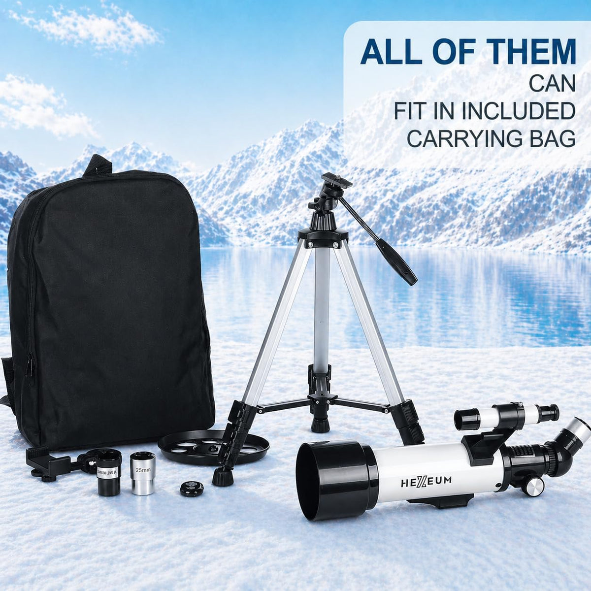 Telescope for Kids, 70Mm/500Mm AZ Refractor for Beginners, White
