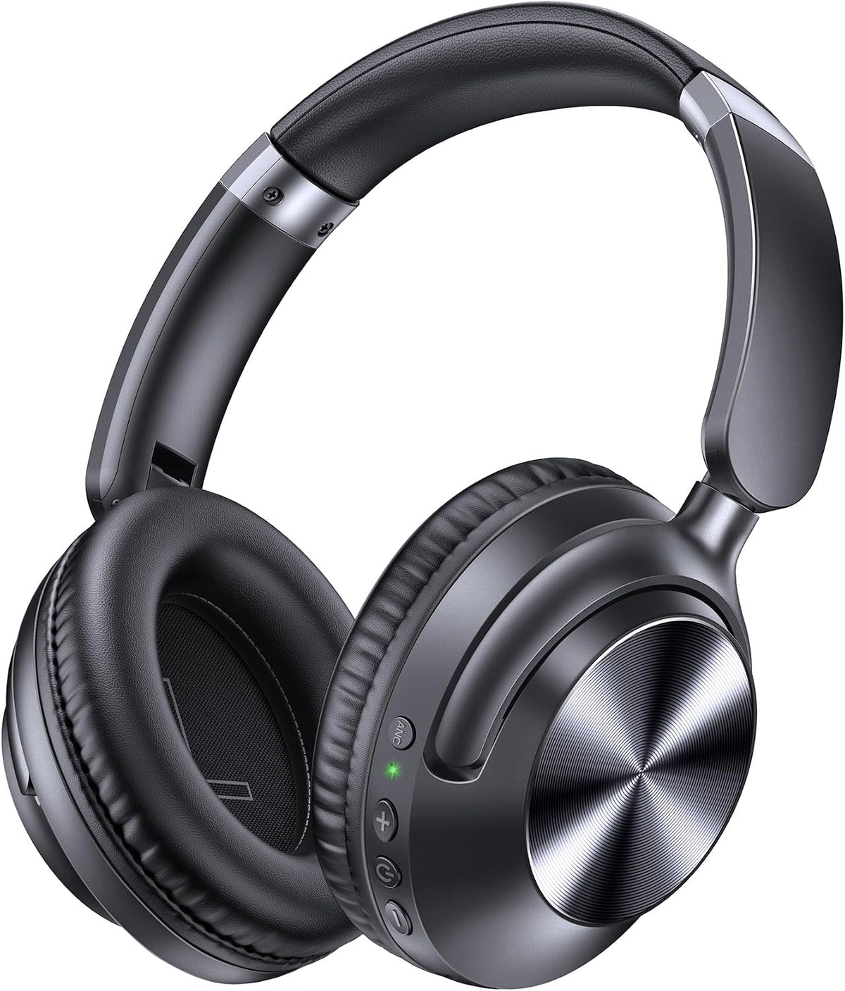 Hybrid Active Noise Cancelling Headphones 100H Playtime Wireless over Ear Bluetooth Headphone with Fast Charging Hi-Res Audio Comfort Earcups Headsets for Travel Home Office Phone PC Black