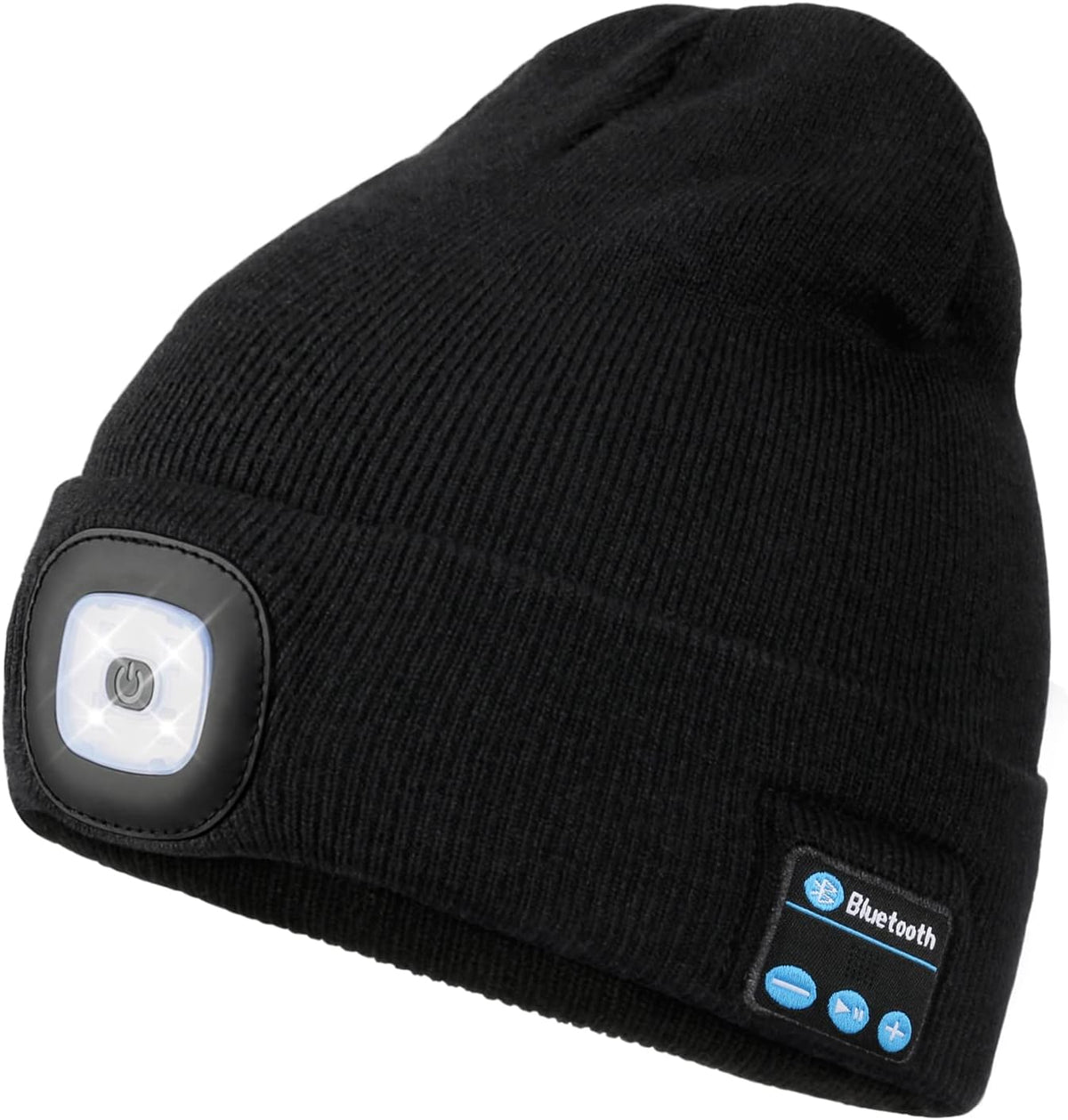 Bluetooth Beanie with LED Light and Headphones, Christmas Tech Gifts