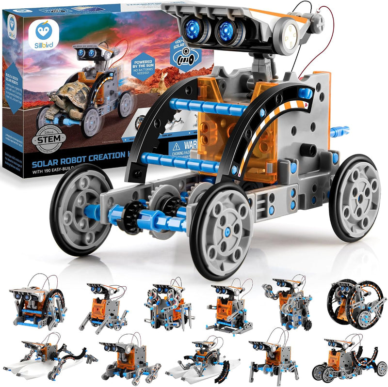 12-In-1 Solar Robot Building Kit STEM Gift for Boys Ages 8-13