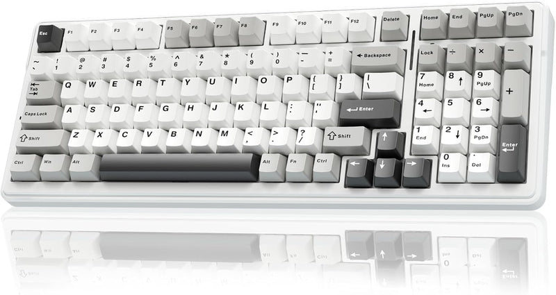 F99 Wireless Mechanical Keyboard,Tri-Mode Bt5.0/2.4Ghz/Usb-C Hot Swappable Custom Keyboard,Pre-Lubed Linear Switches,Rgb Backlit Computer Gaming Keyboards for Pc/Tablet/Ps/Xbox