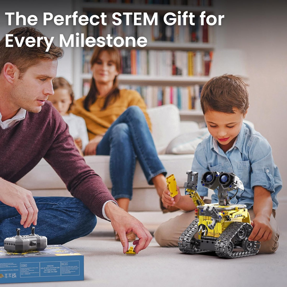 STEM Robot Building Kit with Remote Control Gifts for Boys 8-13