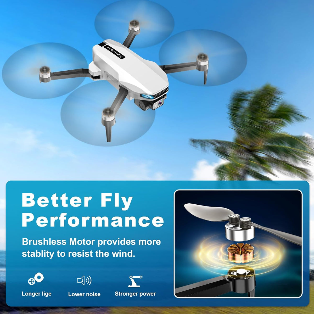 Drones with Camera for Adults 4K, GPS Drone with Auto Return, Follow Me, Circle Fly, Waypoint Fly, Optical Flow, Brushless Motor, Foldable 5G Transmission FPV Quadcopter under 250G