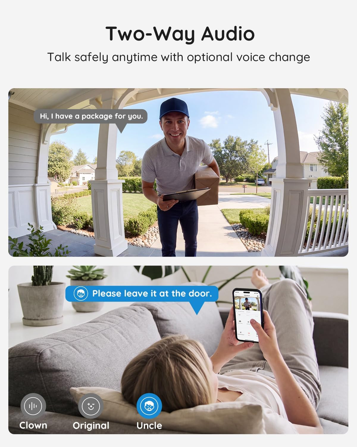Video Doorbell Camera Wireless – No Subscription Required, 2K HD