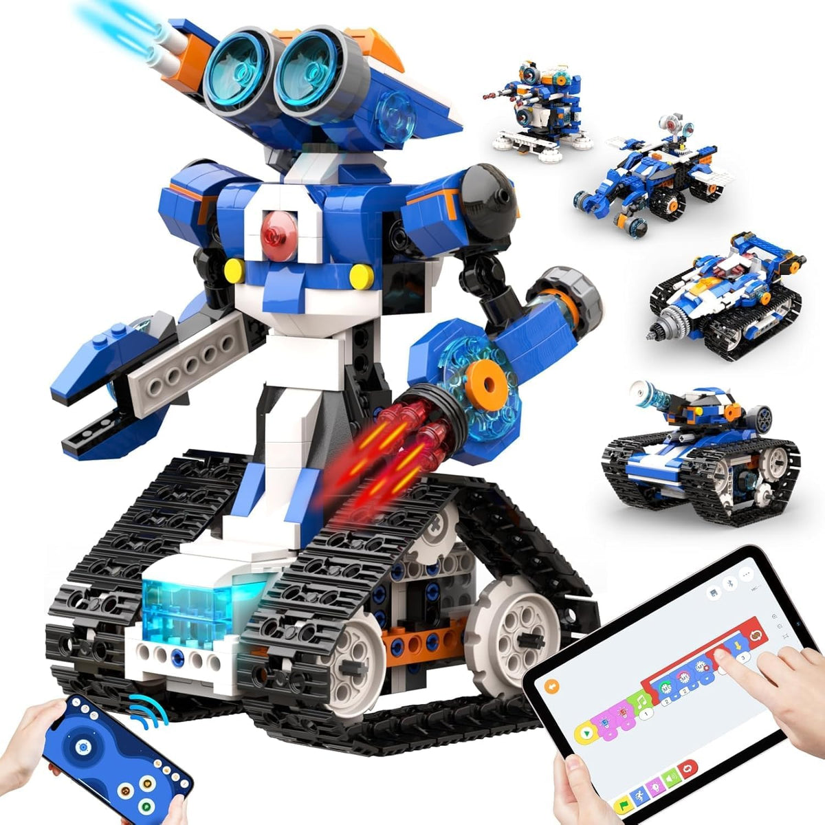 STEM Coding Robot Toy 6-In-1 Building Kit for Boys 8-12 480 Blocks