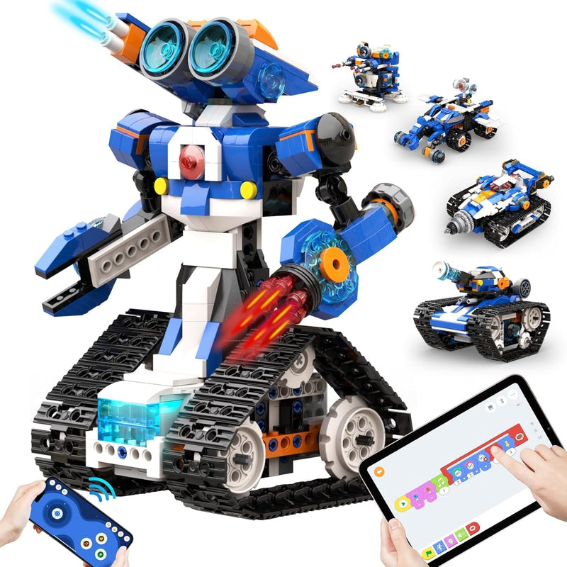 STEM Coding Robot Toy 6-In-1 Building Kit for Boys 8-12 480 Blocks