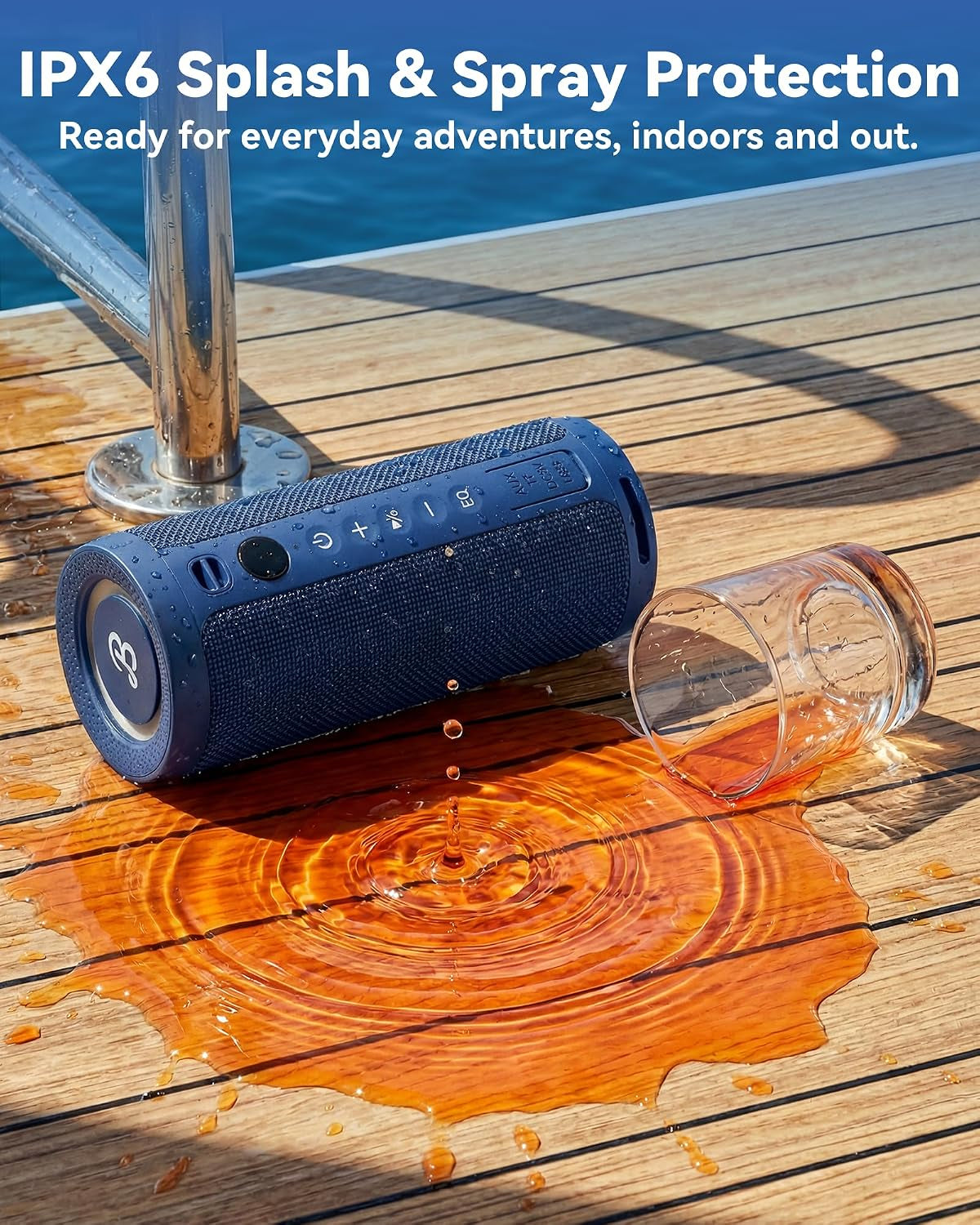 Roar 3 Portable Bluetooth Speaker,Ipx6 Waterproof,20W
